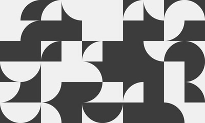 Fototapete - Modern geometric pattern with artistic shapes and seamless repetition. Ideal for textile prints, abstract backgrounds, and trendy poster designs.