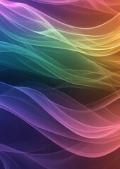 Wall Mural - Abstract digital art piece that appears to be made up of multiple wavy lines in different colors. the lines are arranged in a wave-like pattern, creating a sense of movement and depth.