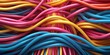 © เด็กชาย นุ่มนิ่ม - peak energy demand concept. Colorful tangled wires creating an abstract pattern.