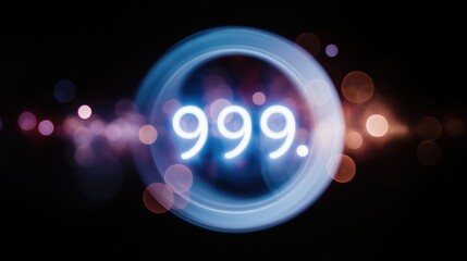 Poster - Abstract energy fields with floating numbers create a mesmerizing visual experience of numbers interacting in a dynamic space