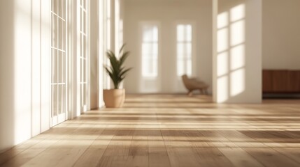 Poster - Bright and Airy Interior Space Showcasing Modern Design With Natural Lighting and Minimalist Decor in a Serene Environment