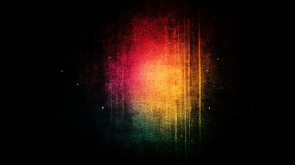 Fototapete - Vivid abstract grunge gradient background with colorful light effects and vintage film glow in dark tones