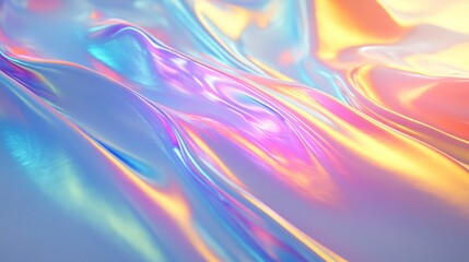 Poster - On a bright white background, a vivid spectrum of colors swirls and blends seamlessly. The waves of rainbow hues evoke feelings of joy and creativity, inviting the viewer into a dreamlike atmosphere