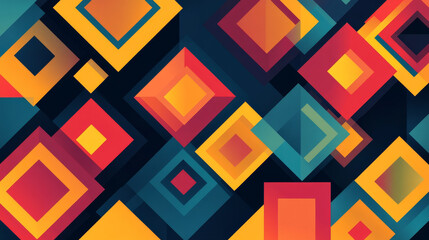 Poster - Abstract square background illustration texture creative graphic geometric cover trendy geometry wallpaper poster. Pattern design for banner poster flyer card postcard cover brochure