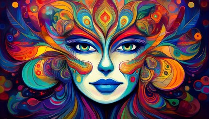  woman in carnival mask