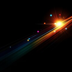 Poster - Abstract Colorful Light Streaks Background Design with Bright Glowing Starburst Effect