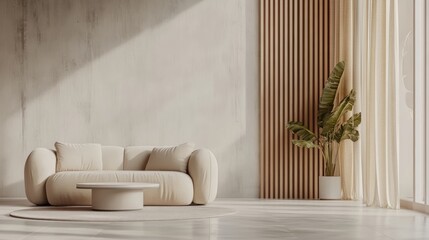 Poster - Modern Interior Design of a Spacious Lobby Featuring a Cozy Seating Area and a Stylish Reception Desk With Ambient Lighting During Daylight Hours