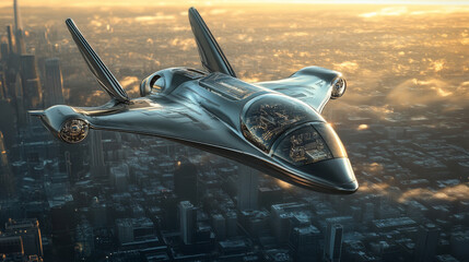 Poster - Vector technology ship rocket startup innovation.
