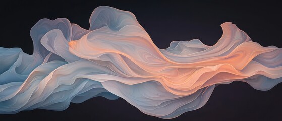Poster - Flowing abstract art digital space visual design creative environment aesthetic viewpoint