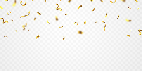Wall Mural - golden confetti background for festival decoration vector illustration