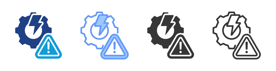 Poster - Risk icon set multiple style collection