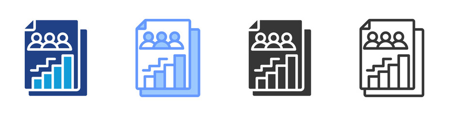 Aufkleber - Demographic icon set multiple style collection
