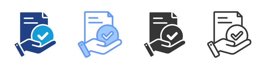 Fototapete - Claim icon set multiple style collection