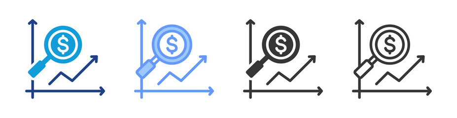 Aufkleber - Actuarial Valuation icon set multiple style collection
