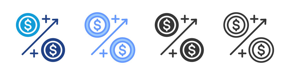 Poster - Surplus icon set multiple style collection
