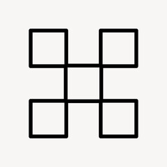 Poster - minimal geometric square pattern vector