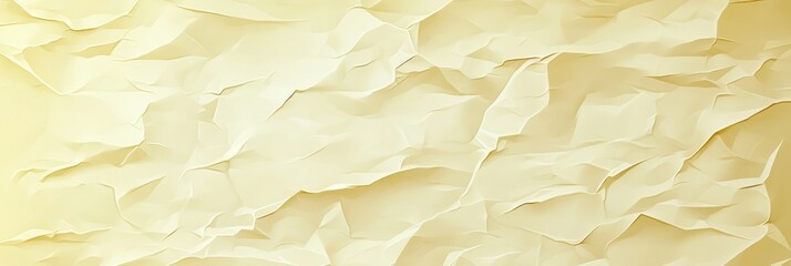 Wall Mural - Abstract Background, Crumpled Gold Paper Texture With Folds And Wrinkles On Bright Yellow Material