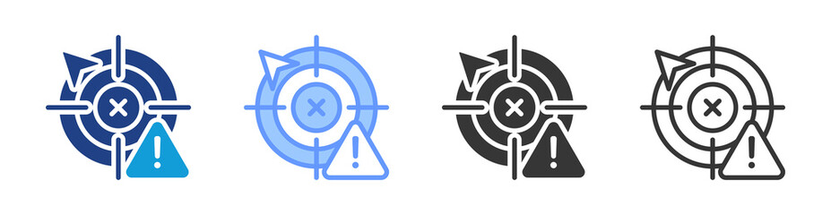 Poster - Error icon set multiple style collection