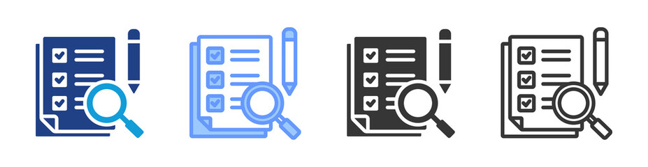 Poster - Verification icon set multiple style collection