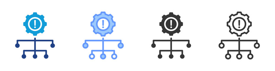 Poster - Systematic Error icon set multiple style collection