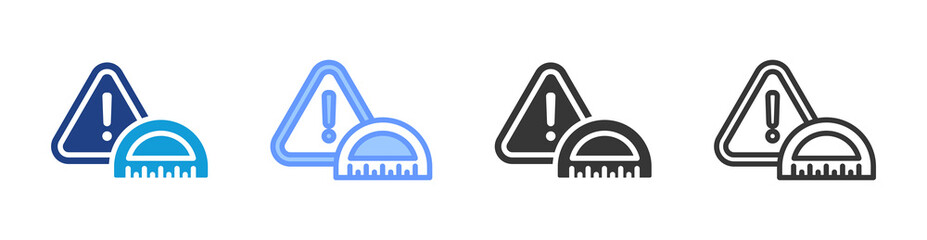 Poster - Measurement Error icon set multiple style collection