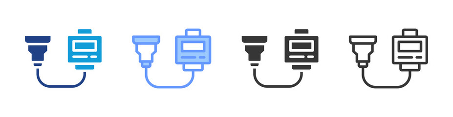 Poster - Transducer icon set multiple style collection