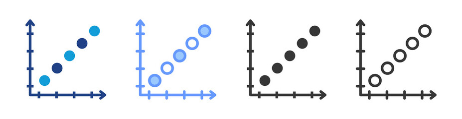 Poster - Calibration Curve icon set multiple style collection