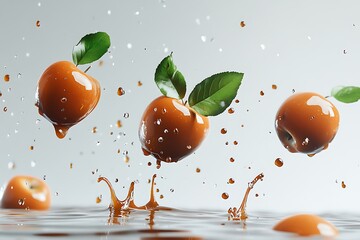 Wall Mural - Caramel Apples in Motion