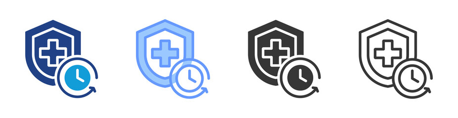 Poster - Long icon set multiple style collection
