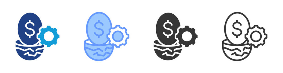 Poster - 401K Plan icon set multiple style collection