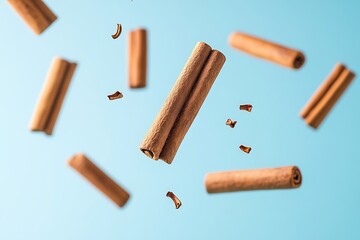 Sticker - Cinnamon Sticks in Motion: A Culinary Delight