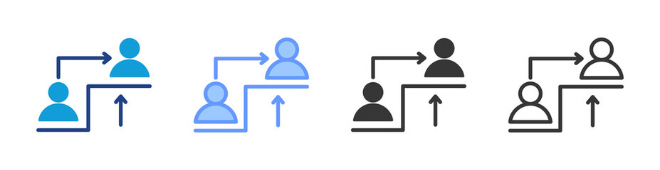 Poster - Advancement icon set multiple style collection