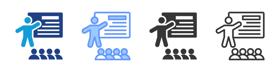 Poster - Presentation icon set multiple style collection