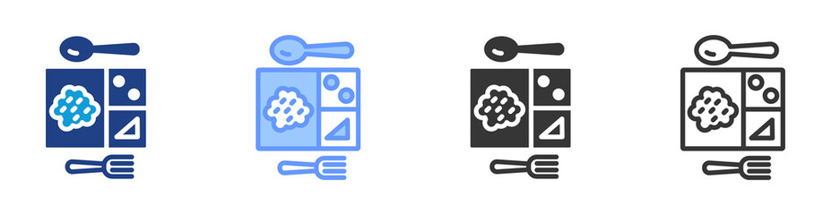 Poster - Lunch icon set multiple style collection