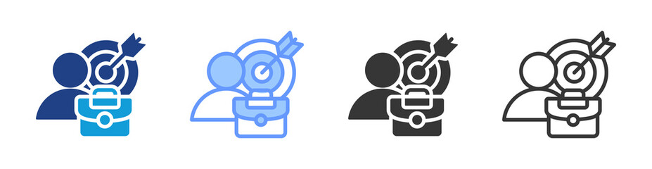 Poster - Career icon set multiple style collection