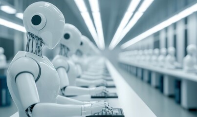 Poster - Futuristic Robotics in High-Tech Automated Facility