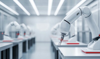 Poster - Futuristic Robotics in High-Tech Automated Facility