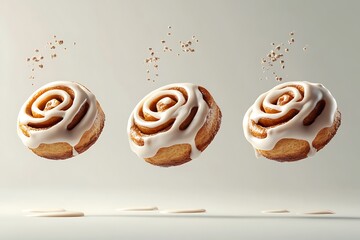 Sticker - Floating Cinnamon Rolls - A Sweet Treat