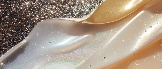 Poster - captivating liquid sparkle abstract art digital creation colorful environment close-up view modern a