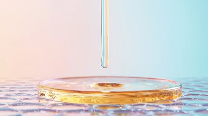 Poster - Captivating liquid drop formation studio close-up minimalist serene visual concept