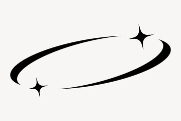 Poster - abstract stars with curved lines vector