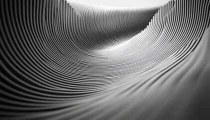 Aufkleber - Abstract Gray Wave Background With Organic Lines And Smooth Forms, Gray Toned Wallpaper