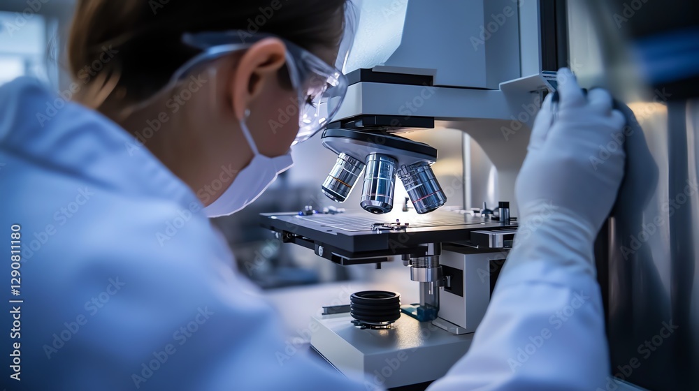 Employees are scanning wafers with atomic force microscopy for ...
