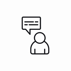 Poster - person text icon vector sign