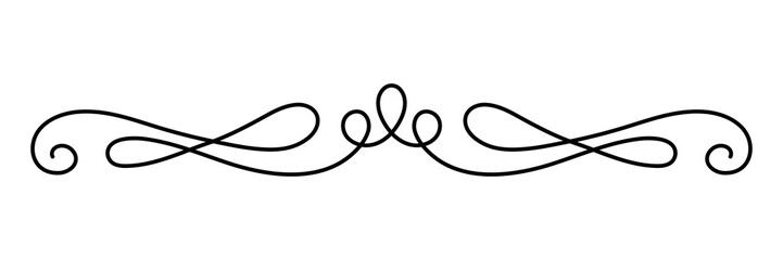 Wall Mural - png elegant vintage decorative flourish on transparent background