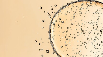 Poster - Abstract Beige Liquid Droplet Splash with Bubbles