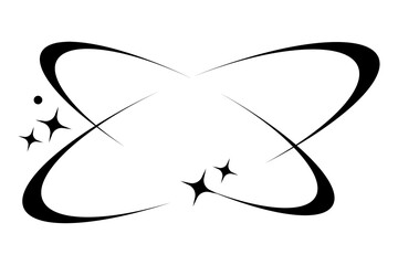 Poster - png atomic orbit design, transparent background