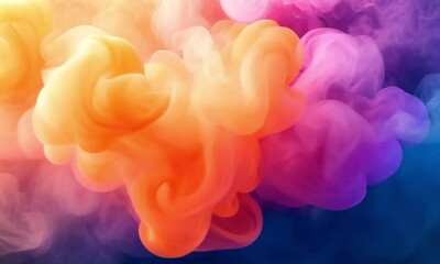 Poster - a beautiful blend of colorful smoke