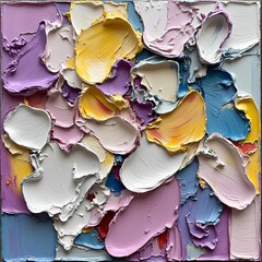 Aufkleber - A painting of a flower with many different colors