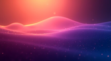 Poster - A purple and blue background with a pink hill